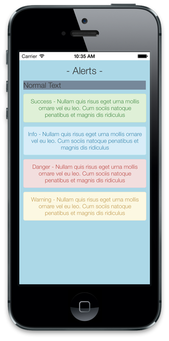 Alert example Alert example