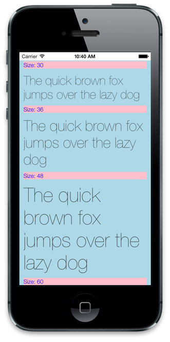 Font size example 2 Font size example 2